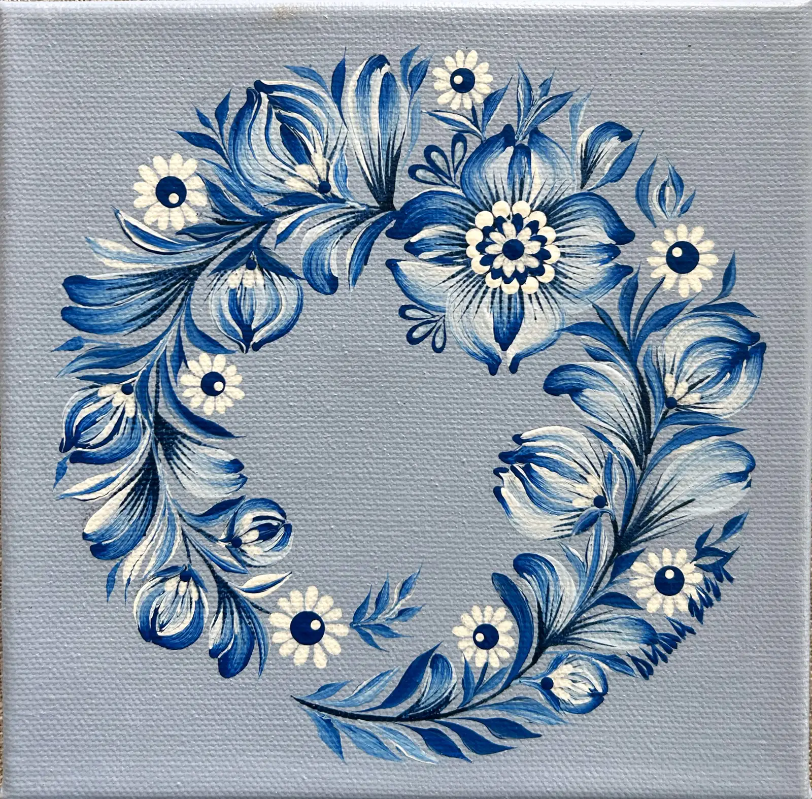 Blue Wreath — the painting