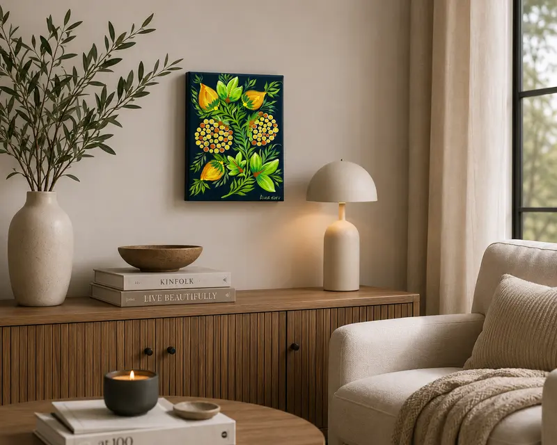 The piece styled in a room, view 2
